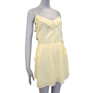 XS Aritzia Talula Soft Butter Yellow Spaghetti Strap Dress